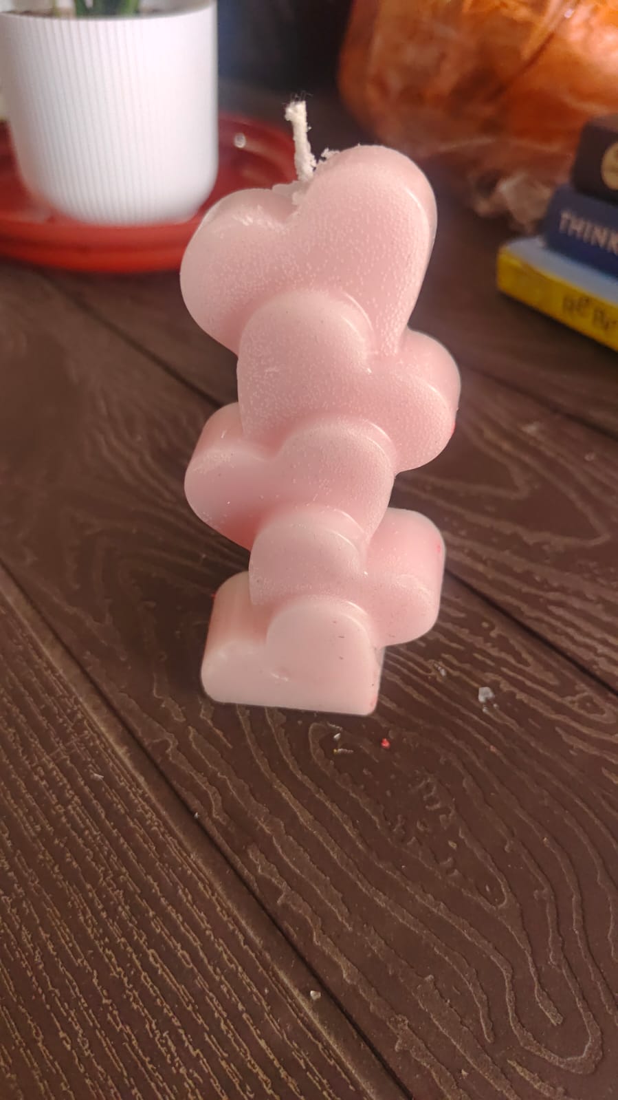 Heart Shaped Stack Pillar Candle