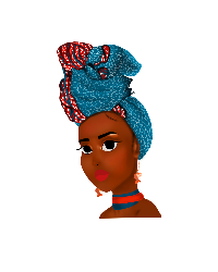 Royal Threads – Afrocentric Die-Cut Vinyl Sticker | Headwrap Art | Melanin Beauty