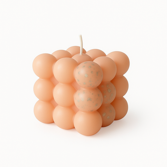 Orange Bubble Candle- Pack of 2