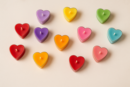Heart shaped Tealight  Candle (Pack of 10)
